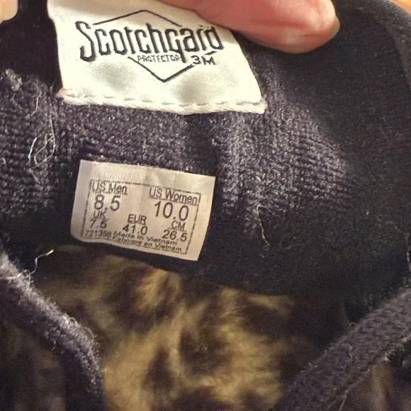 Vans SK8-Hi Platform Black Suede Leopard Fur Sneaker Size 8.5 - Picture 8 of 11